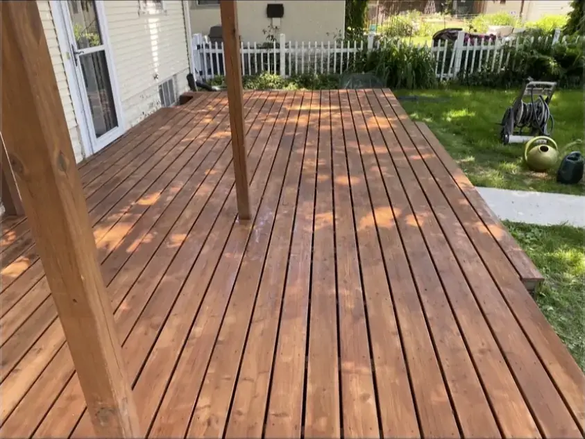 Deck stained